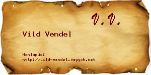 Vild Vendel névjegykártya