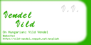vendel vild business card